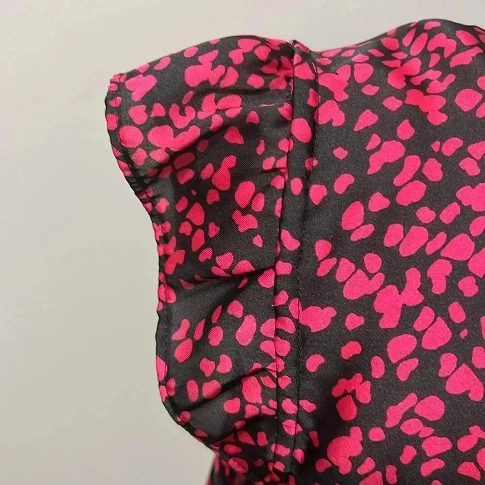 Jacob Sleeveless Ruffled  Pleats Pattern Blouse - Picture 13 of 16